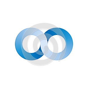 Infinity symbol icon. Representing the concept of infinite, limitless and endless things. Simple blue vector design