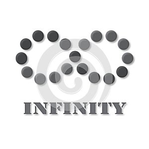 Infinity symbol. infinite icon. vector illustration