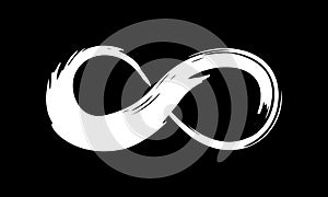 Infinity symbol ink brush stroke