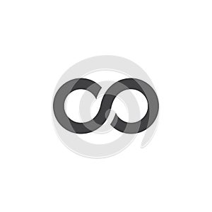 infinity symbol. lemniscate icon , solid logo illustration