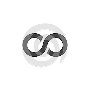 infinity symbol. lemniscate icon , solid logo illustration photo