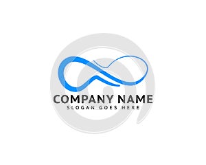 Infinity Symbol Logo Design Vector Illustration