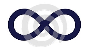 Infinity Symbol Loop Icon for Limitless Eternal Cycle, vector design Generative AI
