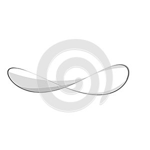 Infinity symbol of multiple thin black lines. Concept of infinite, limitless and endless. Simple flat vector design