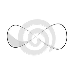 Infinity symbol of multiple thin black lines. Concept of infinite, limitless and endless. Simple flat vector design