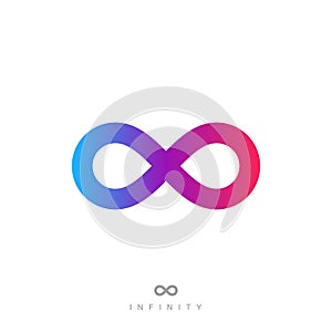 Infinity symbol, premium limitless logo photo