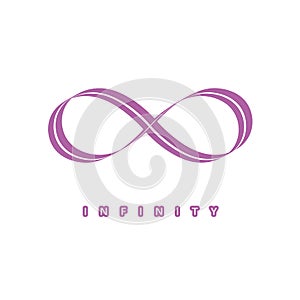 Infinity symbol sign limitless logo isolated on white background