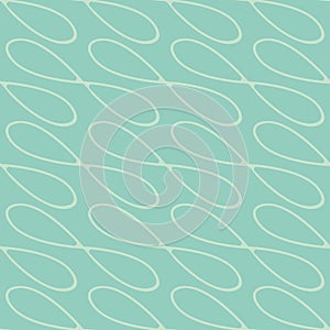 Infinity symbol sign vector seamless pattern background. Light blue backdrop with diagonal loops in weave effect. Looped