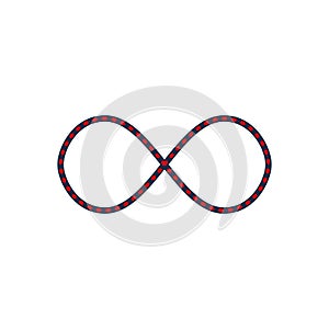 Infinity symbol, simple icon dashed line. dotted icon. Stock vector illustration isolated on white background