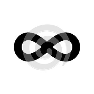 Infinity symbol. Simple vector style. Icon of repetition and unlimited cyclicity.