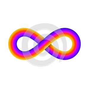 Infinity symbol. Simple vector style. Icon of repetition and unlimited cyclicity.