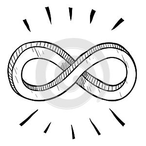 Infinity symbol sketch