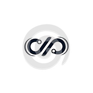 Infinity symbol vector icon