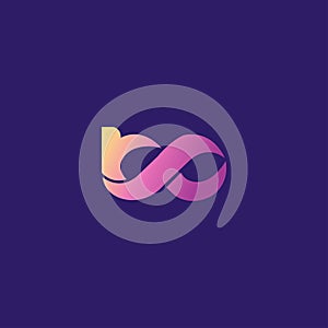 Infinity symbol vector logo template