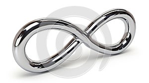 Infinity symbol on a white background. Generative AI