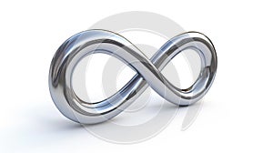 Infinity symbol on a white background. Generative AI