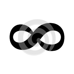 Infinity symbol on White board.Thin infinity sign shape symbol vector