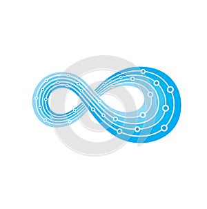 Infinity Tech Logo Vector Symbol Design