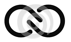 Infinity vector icon, loop symbol