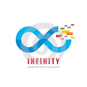 Infinity - vector logo template concept illustration. Abstract shape creative sign. Design element