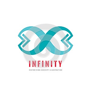 Infinity - vector logo template concept illustration. Abstract shape creative sign. Design element