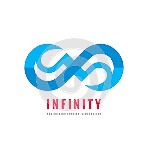 Infinity - vector logo template concept illustration. Abstract shape creative sign. Design element