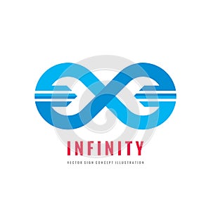 Infinity - vector logo template concept illustration. Abstract shape creative sign. Design element