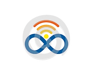 Infinity Wifi Icon Logo Design Element