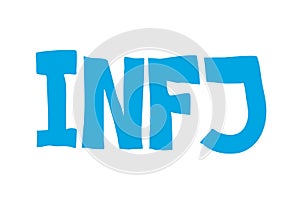 INFJ and Advocate personality and psychologic character of person - Introversion, intuition, feeling, judgment. photo