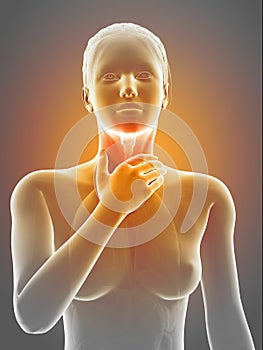 Inflamed larynx photo