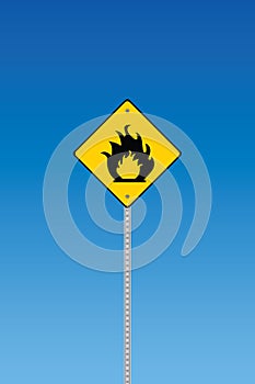 Inflammable sign