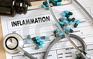 Inflammation Joint inflammation concept Medical Report , lymph photo