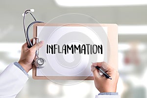 Inflammation Joint inflammation concept Medical Report , lymph photo