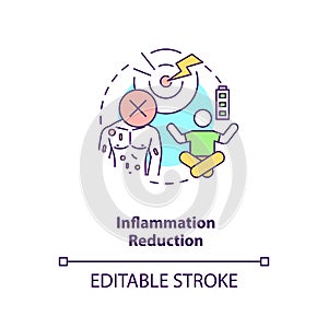 Inflammation reduction concept icon photo