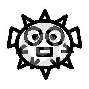 inflat blowfish outline