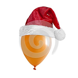 Inflatable balloon, with a Santa Claus hat for Christmas