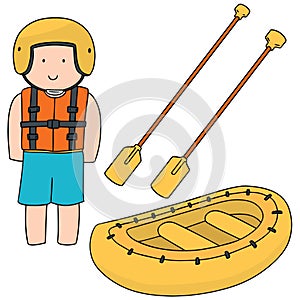 Inflatable boat rafting