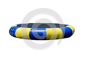 Inflatable bounce air jumping bag a blue yellow