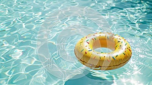 The inflatable donut float. AI generated