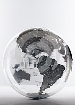 Inflatable Globe showing North and South America photo
