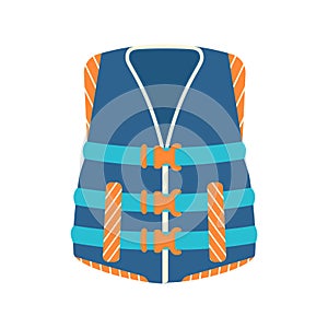 Inflatable, life jacket. Beach set for summer trips. Vacation accessories for sea vacations