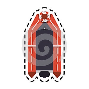 inflatable lifeboat icon image