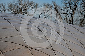 inflatable playing arena, tennis head made of white rubber textile.