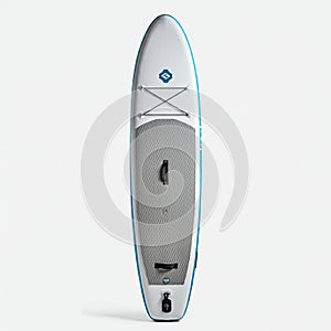 Inflatable stand-up paddleboard featuring a streamlined design. The board has a