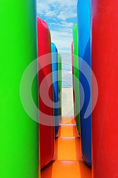 Inflatable structures on the beach