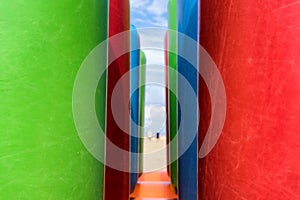 Inflatable structures on the beach