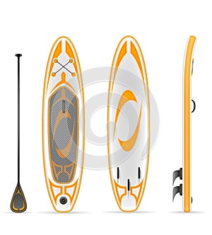 inflatable sup board for outdoor activities and water sports vector illustration photo