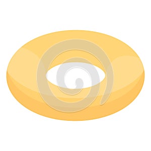 Inflatable swim ring icon, isometric style