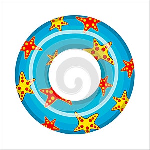 Inflatable swimming circle. vector isolated on a white background