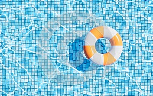 Inflatable swimming ring, summer and swimming themes, 3d rendering